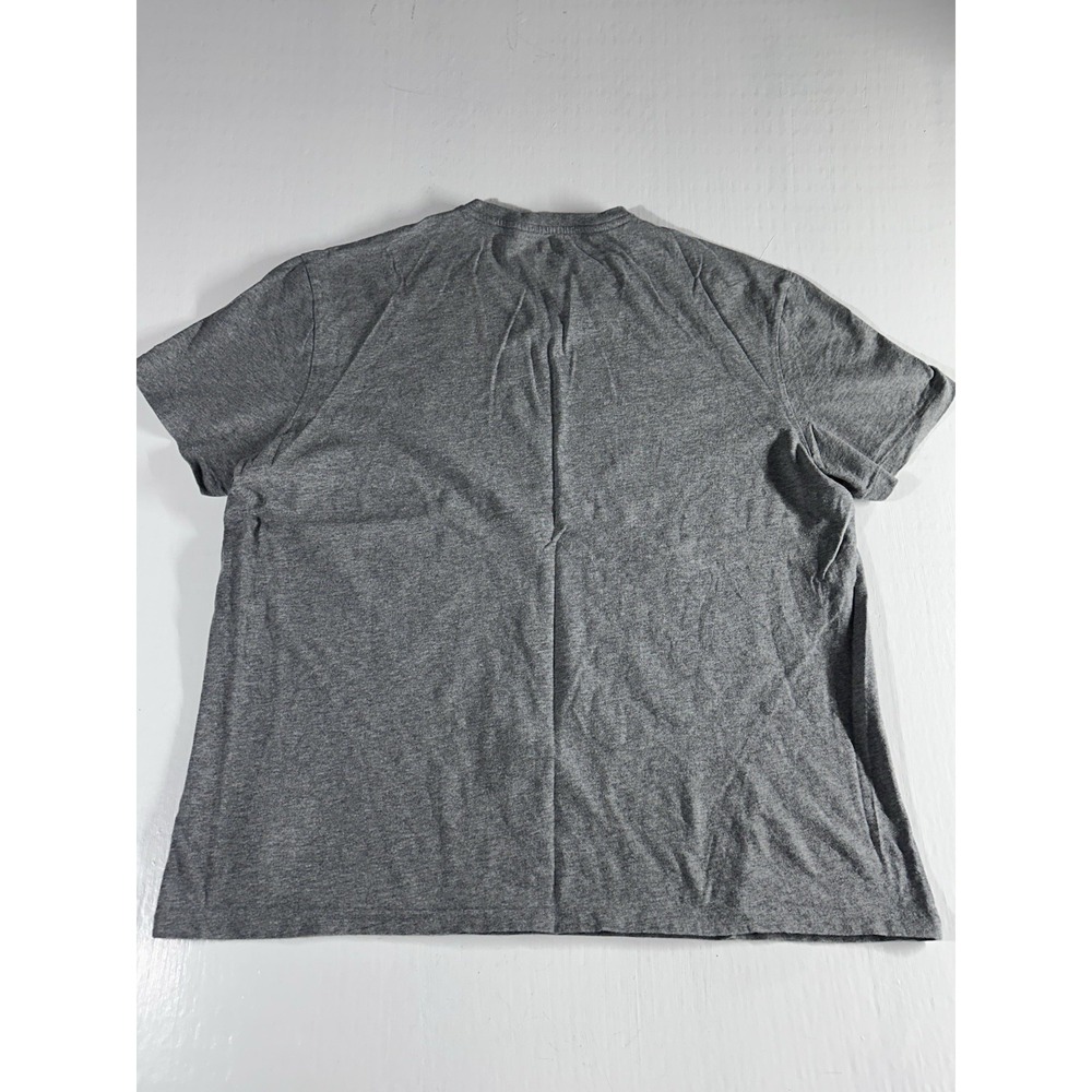 Polo Ralph Lauren Shirt Mens Large Gray V-Neck Pony Logo Short Sleeve Cotton Tee - Picture 8 of 8